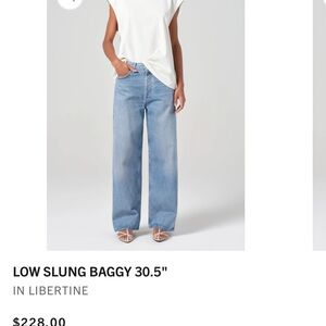 Agolde women’s Low Slung Baggy Jeans